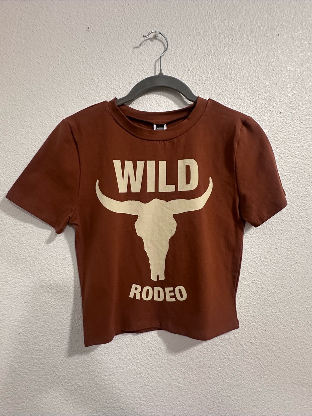 Wild Rodeo Crop Tee in Brown